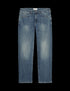 Straight Fit Vintage Wash Stretch Jeans
